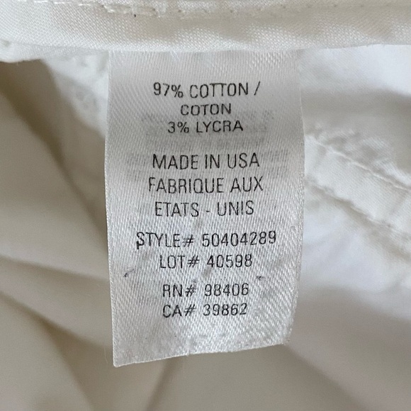 COPY - THEORY Pants Wide Leg  Cotton Ivory/White  Size 6 - Picture 15 of 16